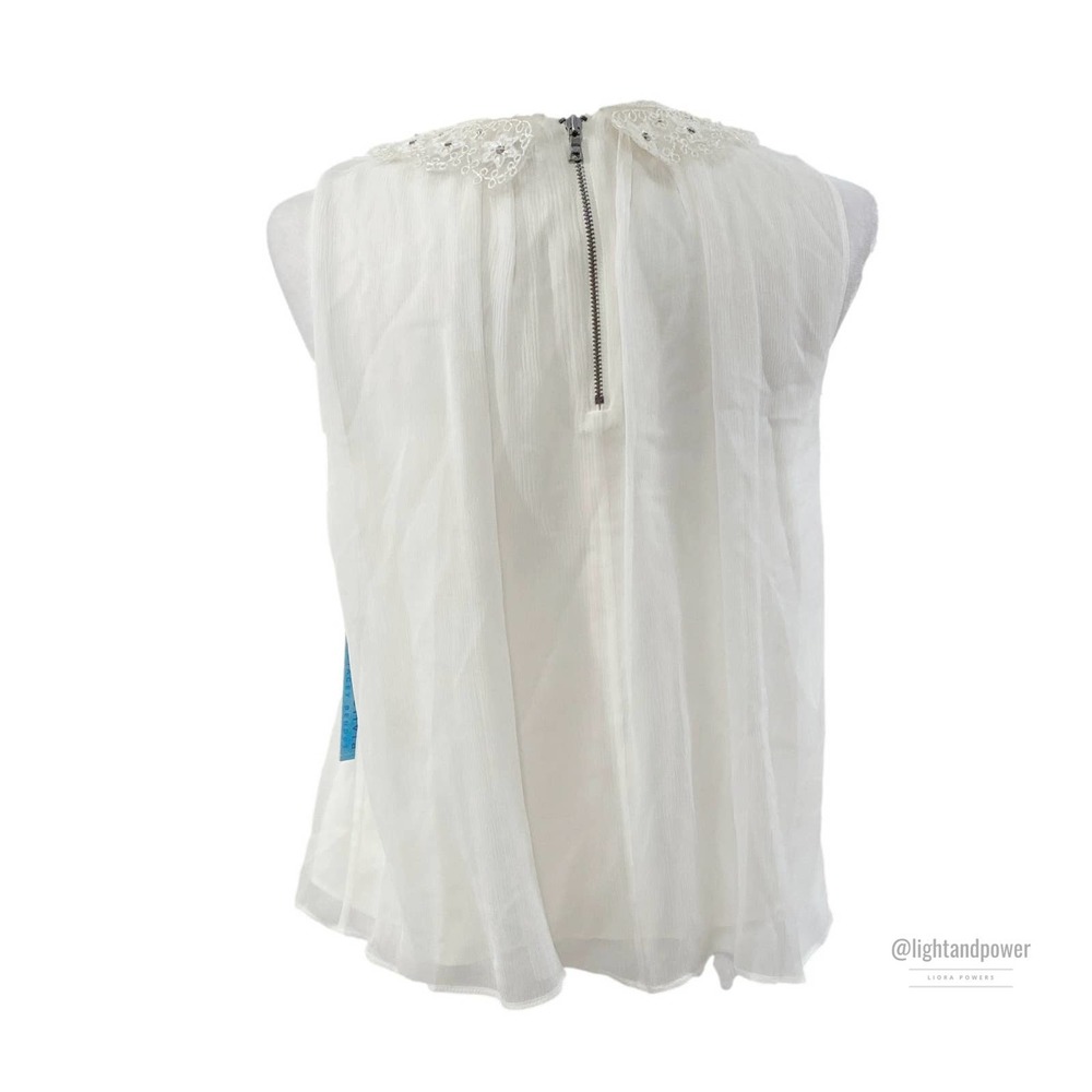 Alice & Olivia Stacey Bendet Lace & Silk Top NWT - Picture 6 of 12